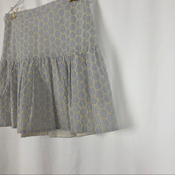 J.Crew striped eyelet lace yolked miniskirt NWT 2 - Picture 6 of 14